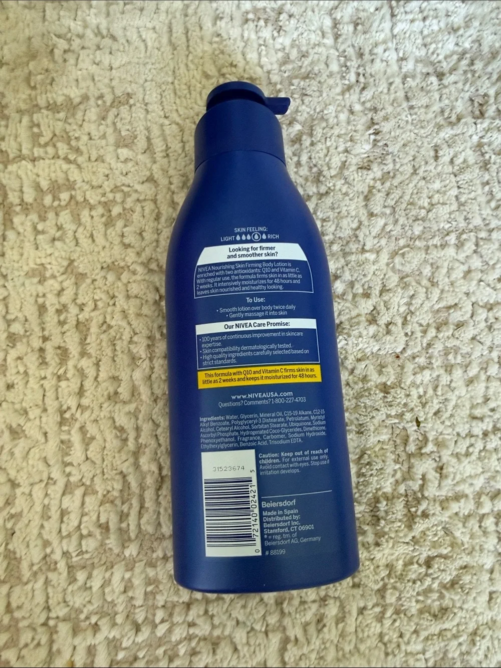 NIVEA Nourishing Skin Firming Body Lotion - Blue